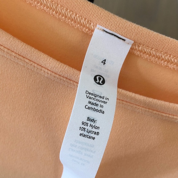 Lululemon Back in Action Short Sleeve T-Shirt *Nulu Peach Satin, Size 4 Like New - Picture 8 of 17